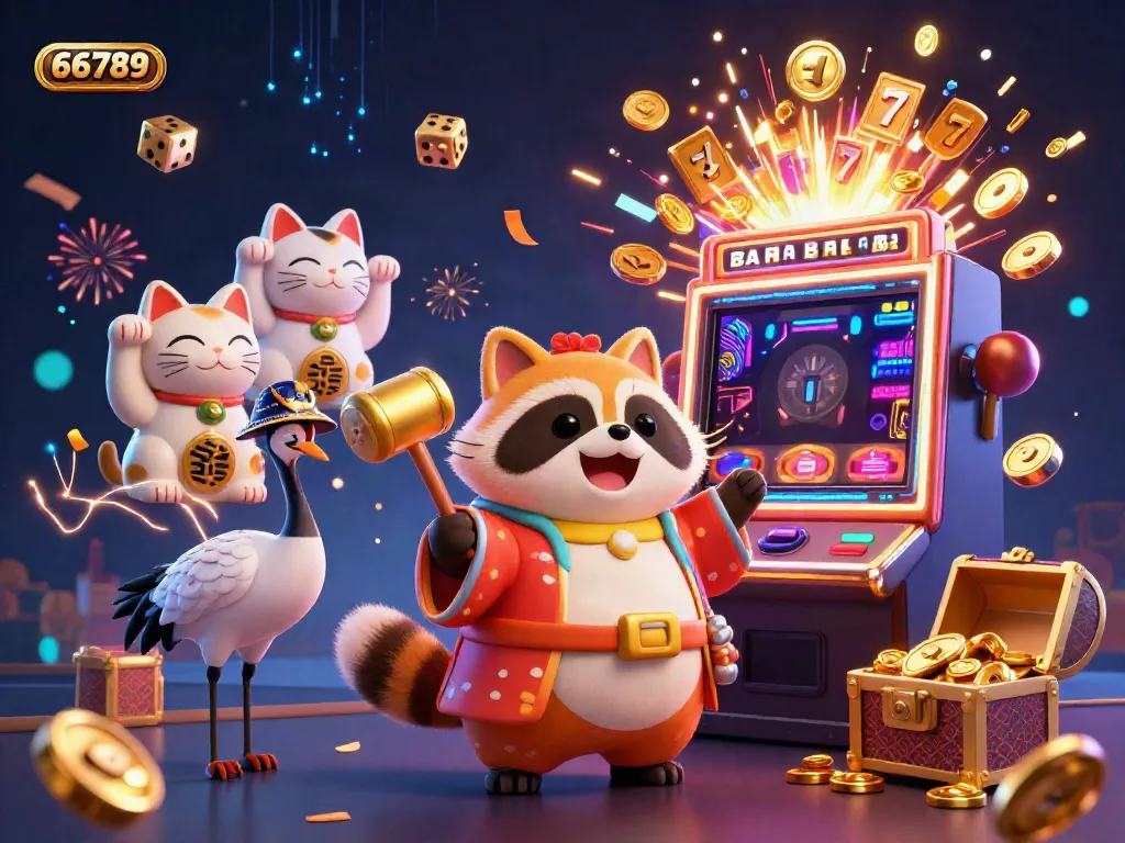 Experience the excitement of 66789 with a vibrant carnival of casino games, featured by colorful characters and jackpots.