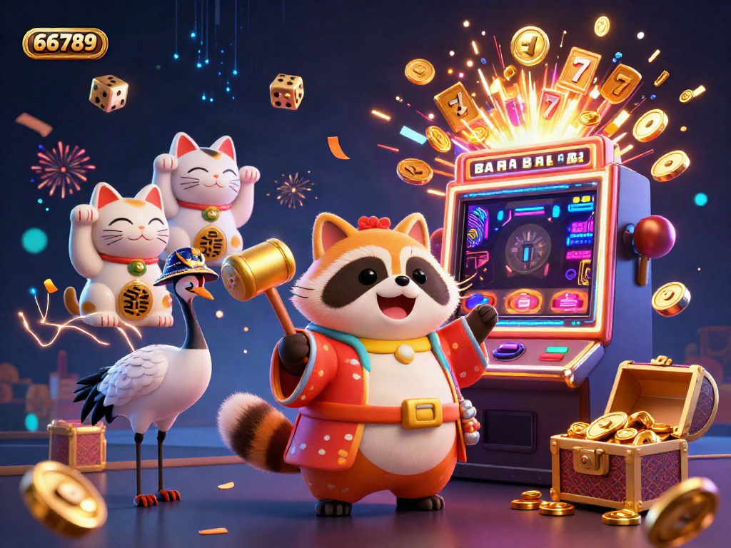 Experience the excitement of 66789 with a vibrant carnival of casino games, featured by colorful characters and jackpots.