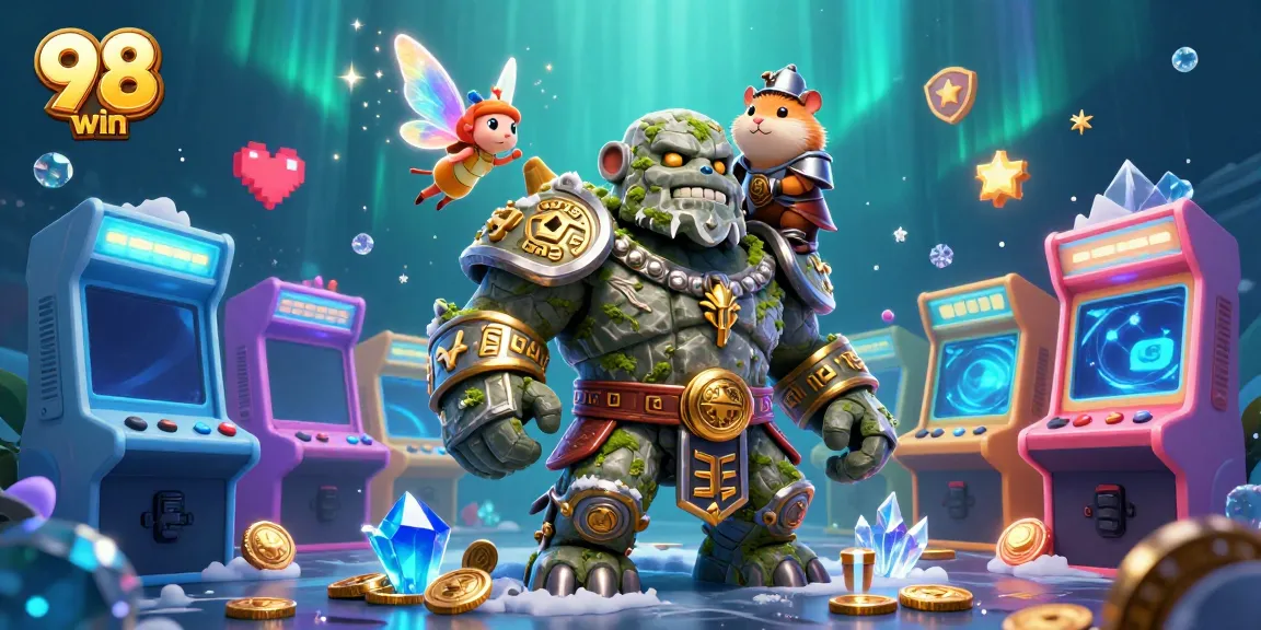 Experience the action at 98 win with dynamic gaming elements and vibrant characters.