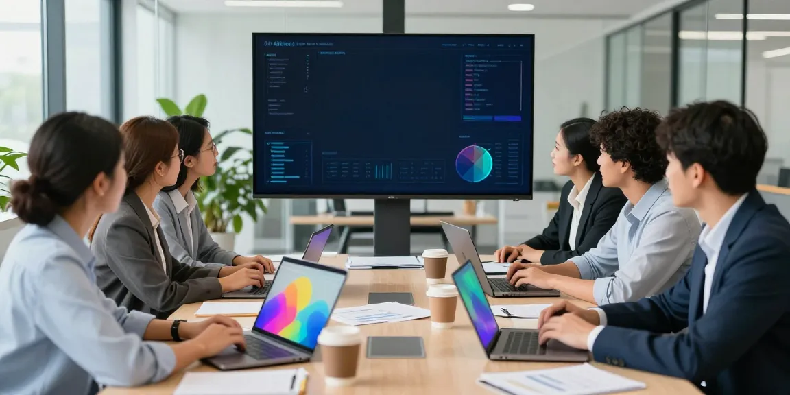 Dynamic business meeting highlighting a killer deal strategy session in a modern office.